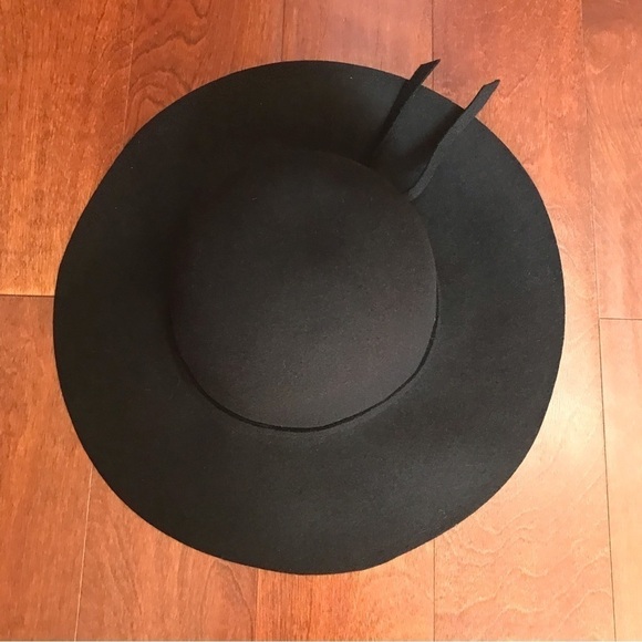 100% Wool Classic Boho Black Floppy Hat - Picture 2 of 8